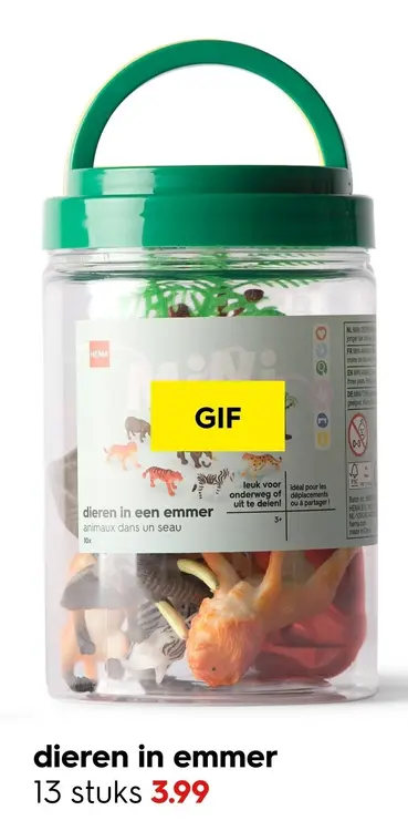 Aanbieding: Dieren in emmer