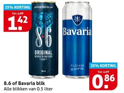 Aanbieding: 8.6 of Bavaria blik