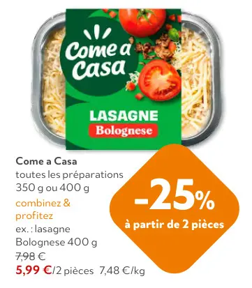 Offre: LASAGNE Bolognese