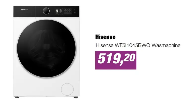 Aanbieding: Hisense WF5I1045BWQ Wasmachine