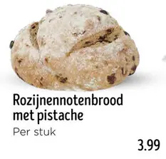 Promotie: Rozijnennote brood met pistache