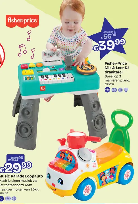 Aanbieding: Fisher-Price Mix & Leer DJ draaitafel