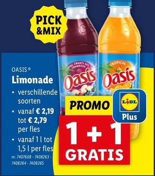 Aanbieding: OASIS Limonade verschillende soorten vanaf tot per fles vanaf 11 tot 1,5 l per fles nr .