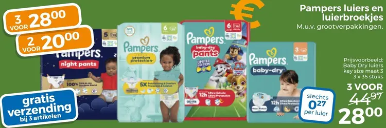 Aanbieding: Luiers en luierbroekjes