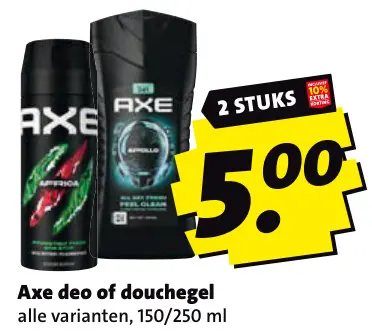 Aanbieding: Axe deo of douchegel