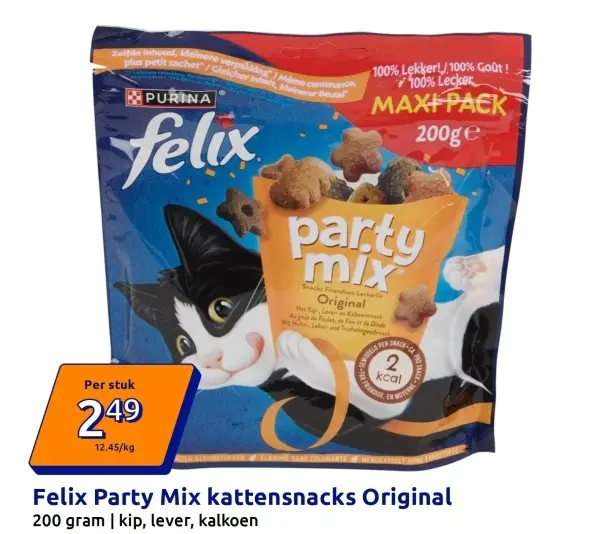 Aanbieding: Felix Party Mix kattensnacks Original