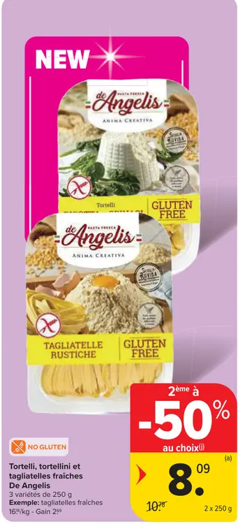 Offre: De Angelis Tortelli, tortellini et tagliatelles fraîches