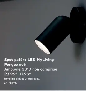 Offre: Spot patère LED