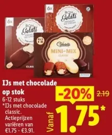 Aanbieding: IJs met chocolade op stok