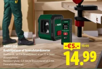 Aanbieding: Kruislijnlaser of laserafstandsmeter