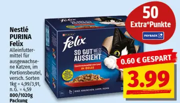 Aanbieding: Nestlé PURINA Felix Alleinfuttermittel für au