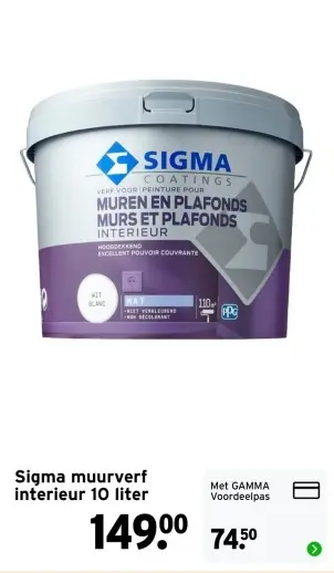 Aanbieding: Sigma muurverf interieur