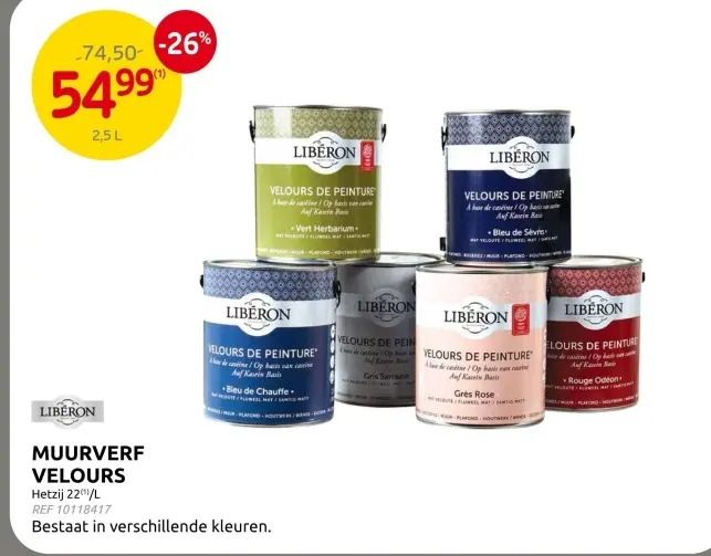 Promotie: Muurverf velours