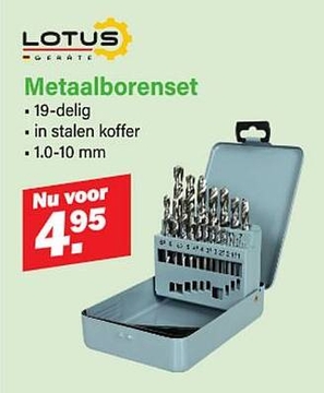 Aanbieding: Metaalborenset