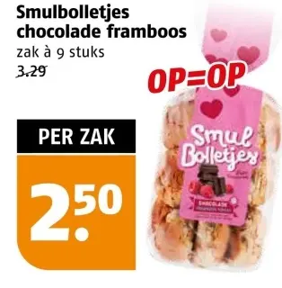Aanbieding: Smulbolletjes chocolade framboos