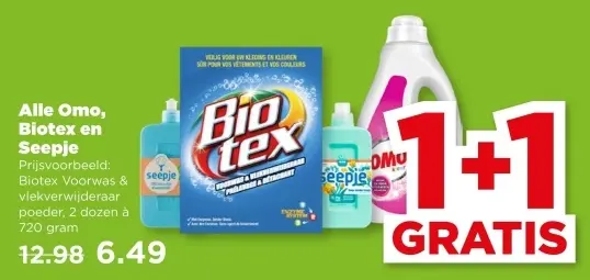 Aanbieding: Alle Omo, Biotex en Seepje