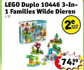 Promotie: LEGO Duplo 10446 3-In-1 Families Wilde Dieren