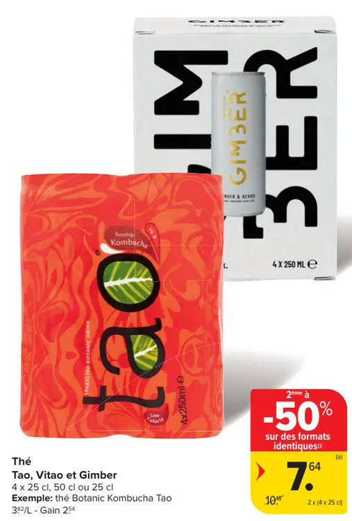 Offre: Thé Tao, Vitao et Gimber