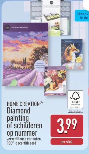 Promotie: Diamond painting of schilderen op nummer