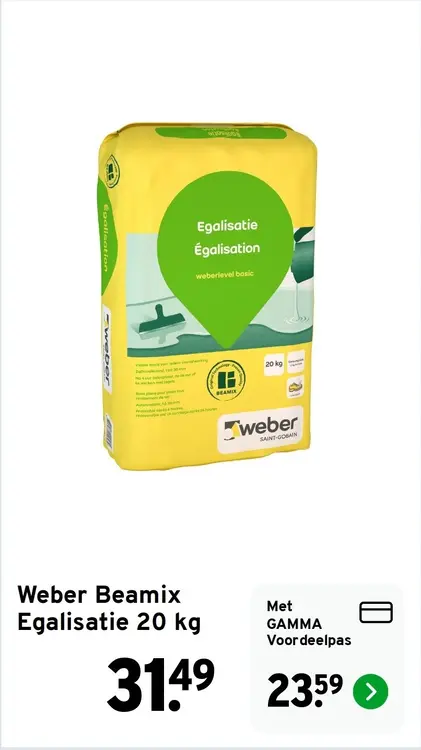 Aanbieding: Weber Beamix Egalisatie