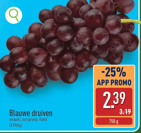 Promotie: Blauwe druiven