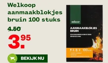 Aanbieding: aanmaakblokjes bruin