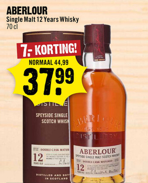 Aanbieding: Aberlour Single Malt 12 Years Whisky 70 cl