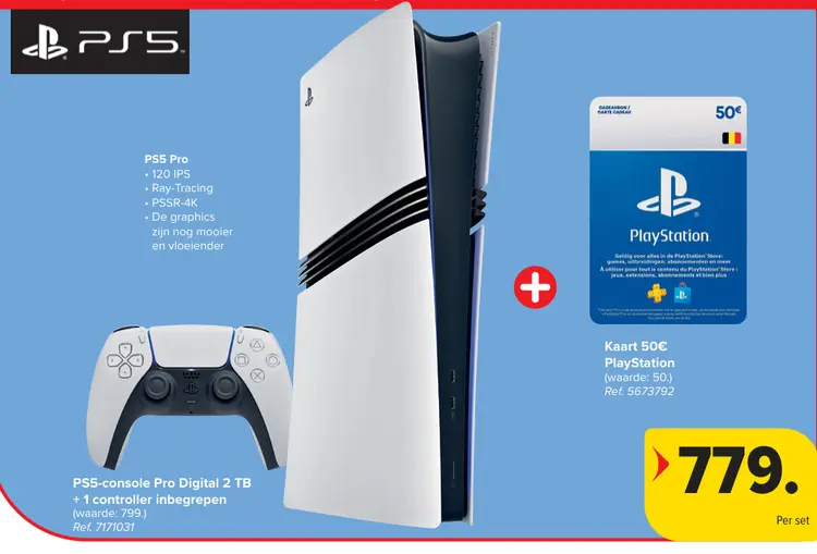 Aanbieding: PS5-console Pro Digital 2 TB + 1 controller