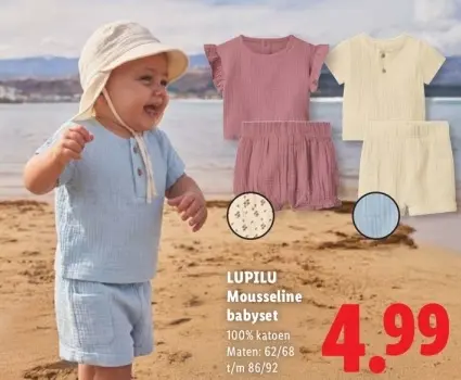 Aanbieding: Mousseline babyset