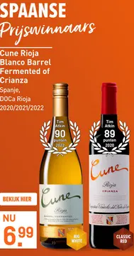 Aanbieding: Cune Rioja Blanco Barrel Fermented 75CL Wijn