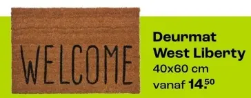 Promotie: Deurmat West  Liberty 40x60 cm