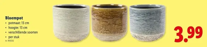 Promotie: Bloempot