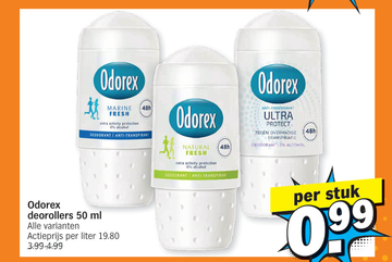 Aanbieding: Odorex deorollers 50 ml Alle varianten