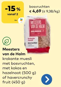 Aanbieding: Meesters van de Halm krokante muesli