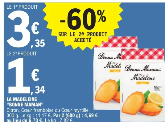 Offre: La madeleine