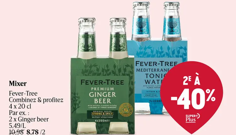 Offre: Fever-Tree Ginger Beer au Tonic