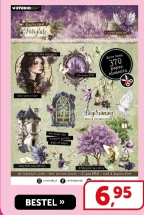 Aanbieding: Enchanted Fairytale die cut paper pad