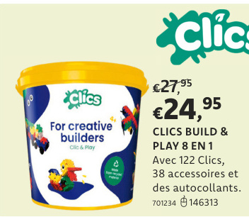 Offre: CLICS BUILD & PLAY 8 EN 1