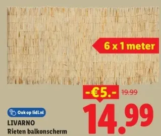 Aanbieding: Rieten balkonscherm