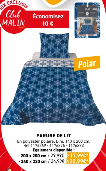 Offre: TQF Parure de lit polar