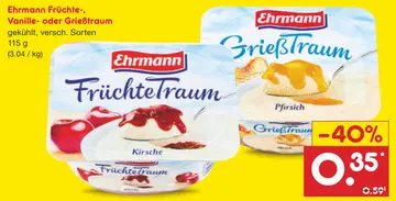 Aanbieding: Ehrmann Früchte-, Vanille- oder Grießtraum