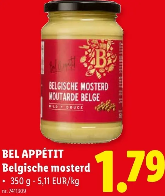 Promotie: Bel Appétit Belgische mosterd