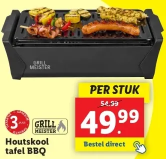 Aanbieding: Houtskool tafel BBQ