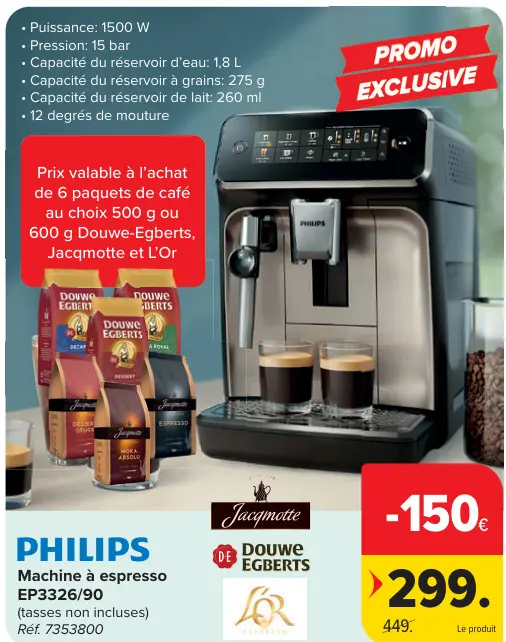 Offre: Machine à espresso EP3326/90