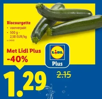 Promotie: Biocourgette