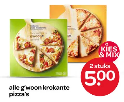 Aanbieding: krokante pizza's