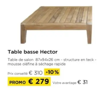 Offre: Table basse Hector