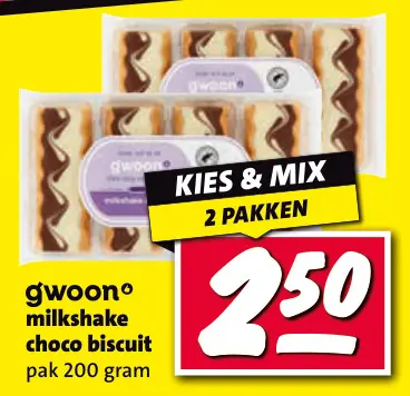 Aanbieding: Milkshake choco biscuit