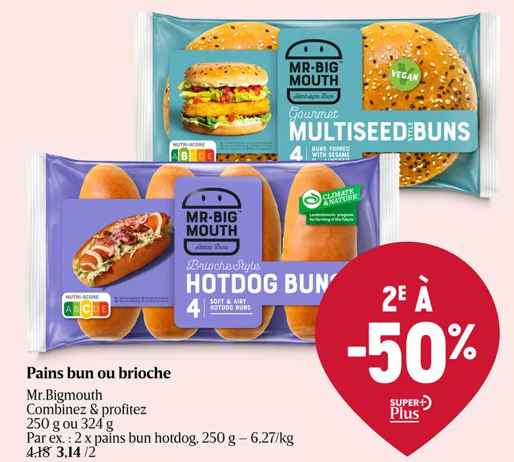 Offre: Bun | Brioche | Sans lactose