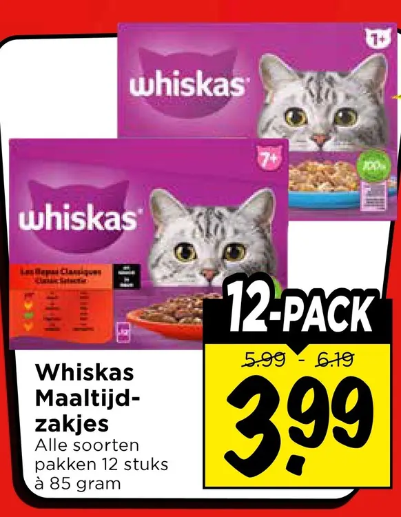 Aanbieding: Whiskas Maaltijdzakjes